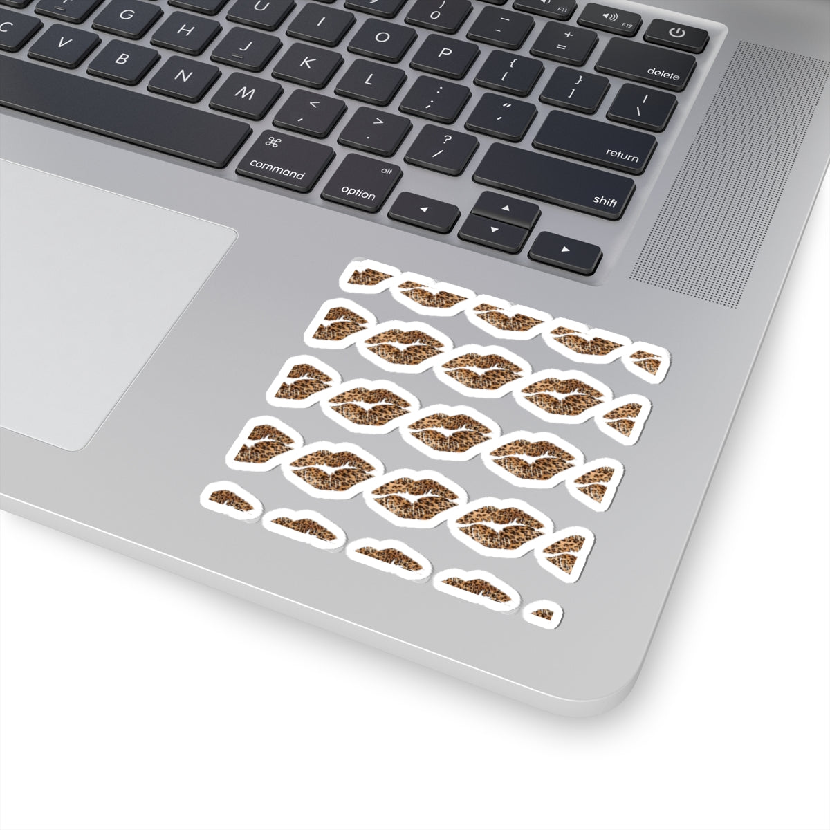 Cheetah Print Kiss Lip Stickers — Cute Animal Print Kiss-Cut Decals for Laptops, Phones & Planners