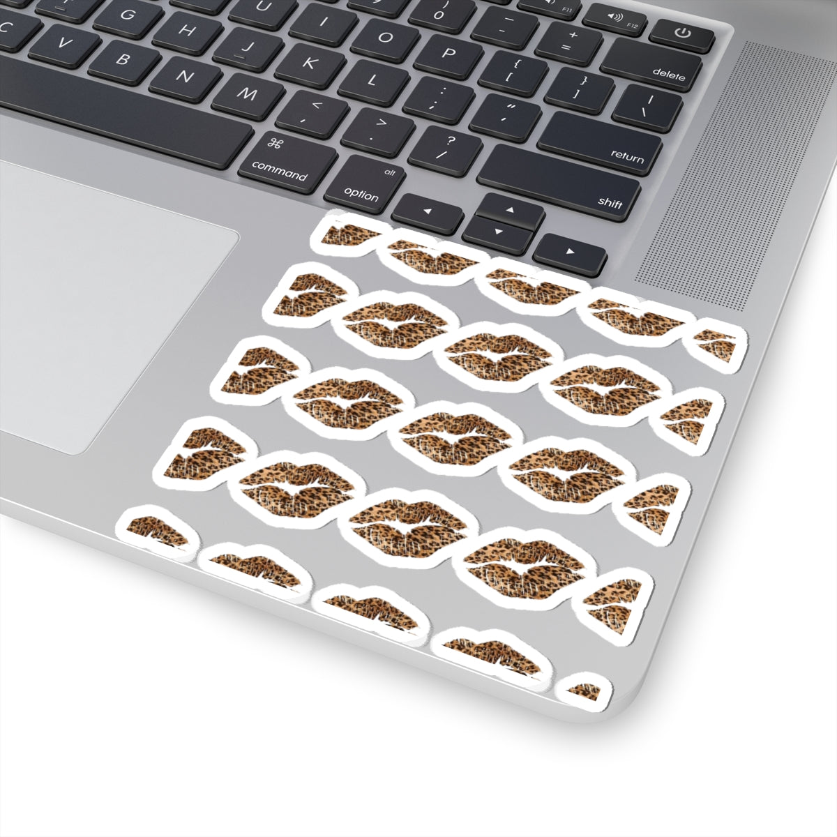Cheetah Print Kiss Lip Stickers — Cute Animal Print Kiss-Cut Decals for Laptops, Phones & Planners