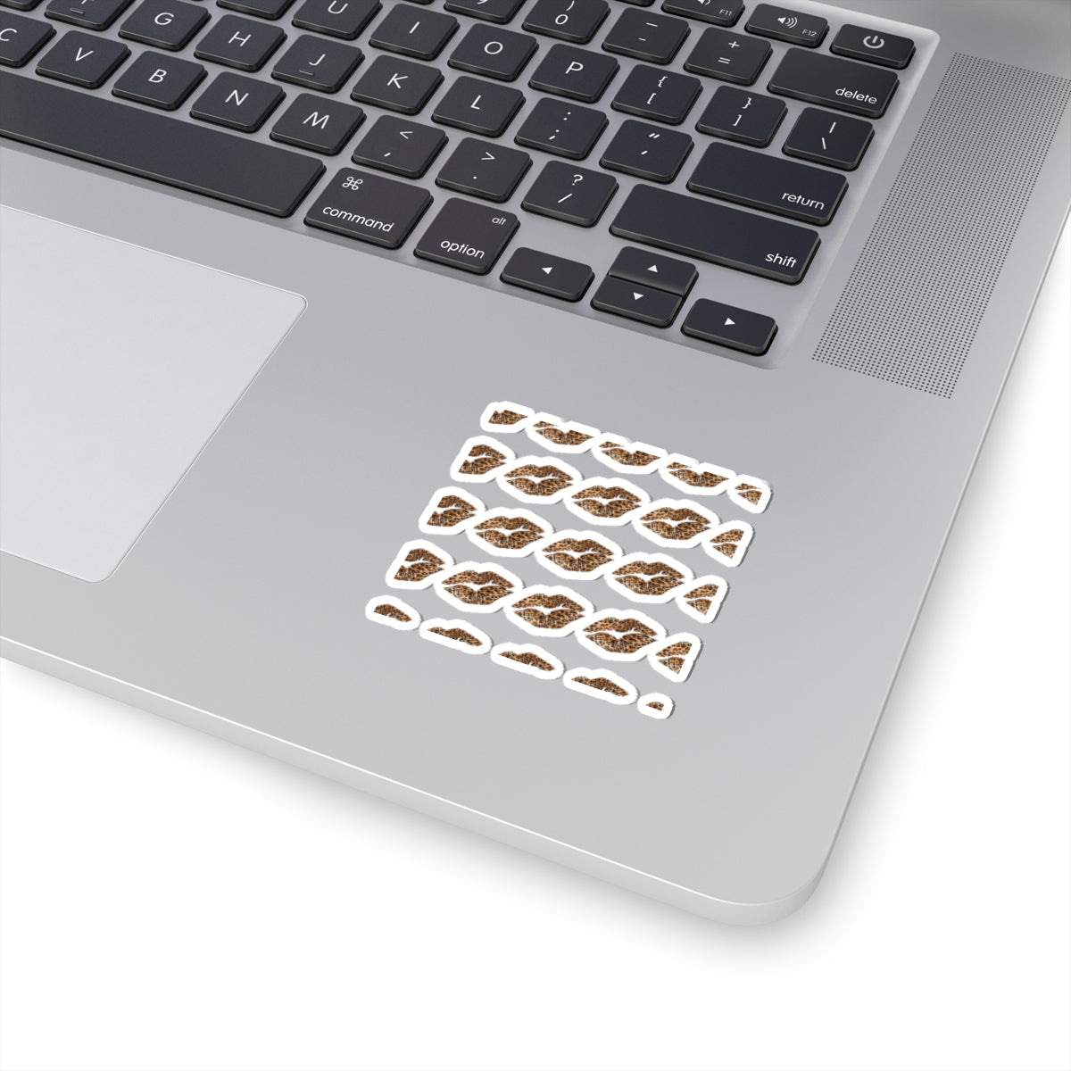 Cheetah Print Kiss Lip Stickers — Cute Animal Print Kiss-Cut Decals for Laptops, Phones & Planners