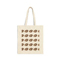 Kissed Pattern Tote Bag — Repeating Lip Print Canvas Shopper
